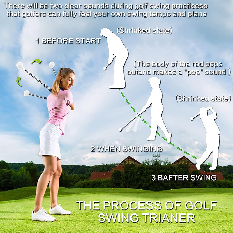 Golf Swing Trainer with Click Feedback — Grip & Rhythm Training Aid