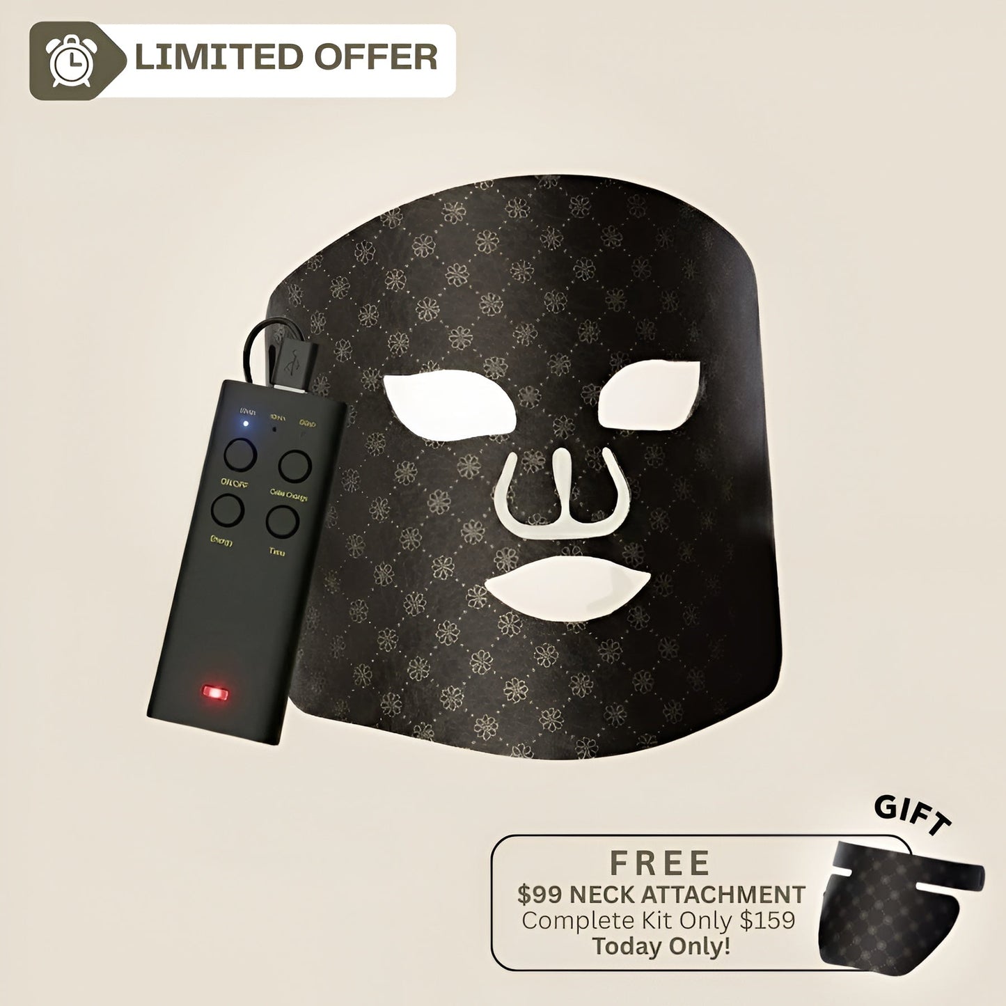 TONE & TOWEL LUXE™ Pro Max LED Therapy Mask